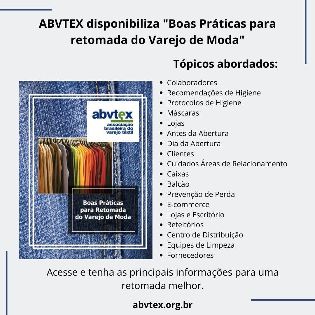 ABVTEX lança recomendações de boas práticas à retomada do varejo de moda