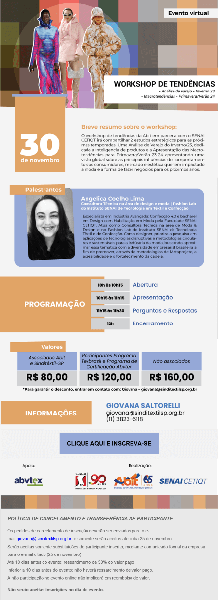 Workshop de Tendências: Análise de Varejo – Inverno 2023 / Macrotendências – Primavera/verão 2024