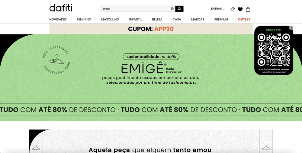 Dafiti firma parceria com EMIGÊ – Moda Circular 